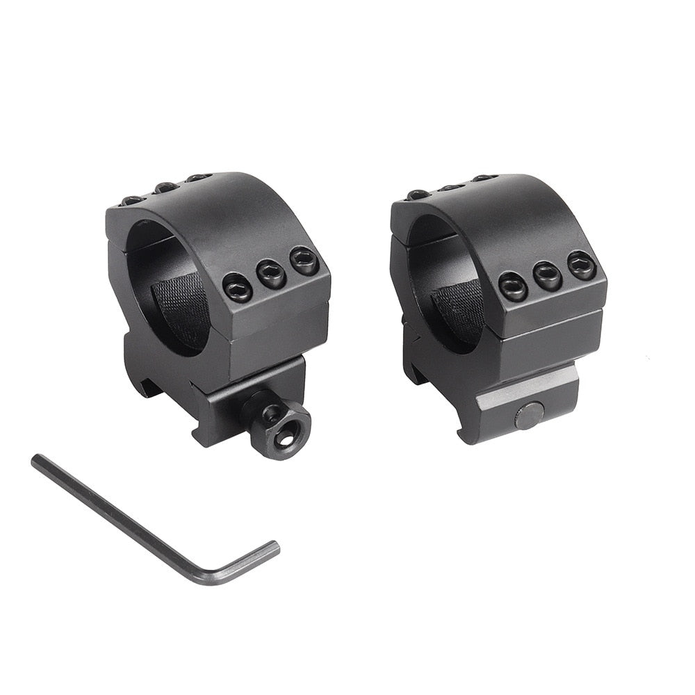 Una coppia di anelli di montaggio per cannocchiale da 30 mm e anelli per binari Picatinny da 20 mm per accessori da caccia