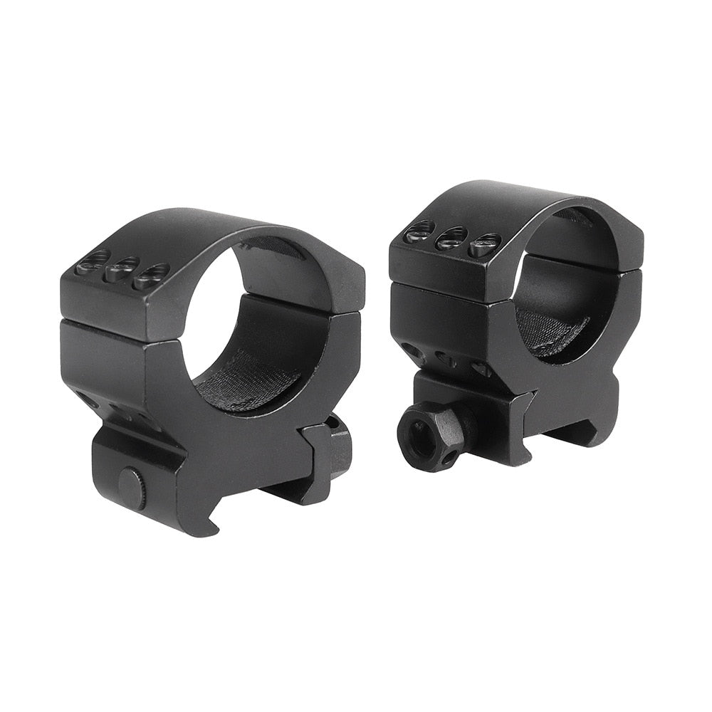Una coppia di anelli di montaggio per cannocchiale da 30 mm e anelli per binari Picatinny da 20 mm per accessori da caccia